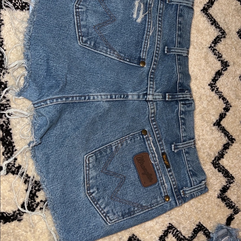 Upcycled cut off wrangler shorts
